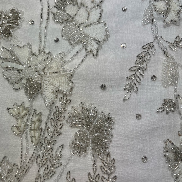 La La Couture Little Girls Flower Girl Wedding Dress White Tulle Beaded Halter 8 - Picture 16 of 16